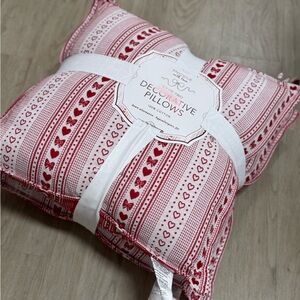 Envogue Red and White Decorative Pillows